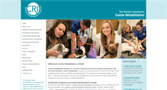 Desktop Screenshot of caninerehabinstitute.com